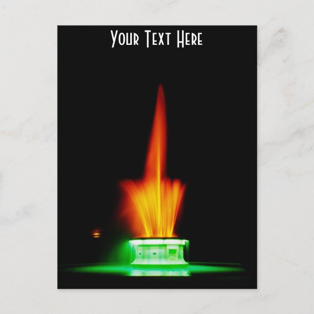 Customisable Napier NZ fountain Postcard (Front)