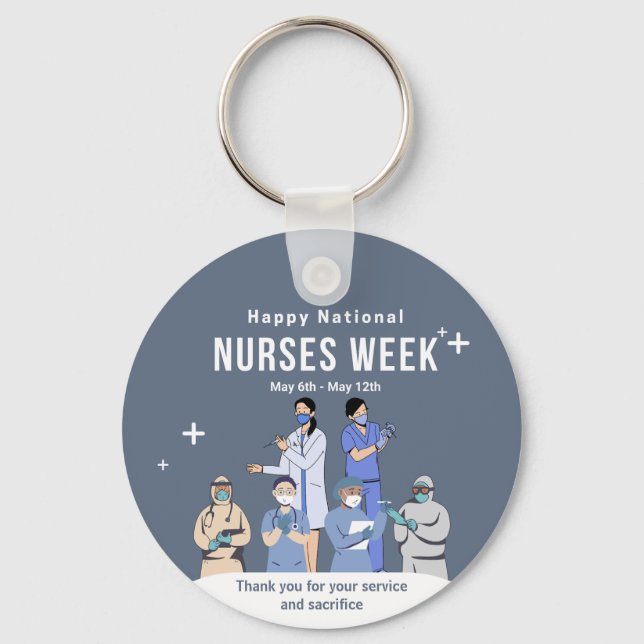 Customisable National Nurses Week Key Ring (Front)