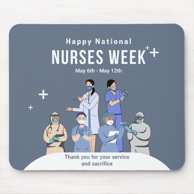Customisable National Nurses Week Mouse Pad (Front)