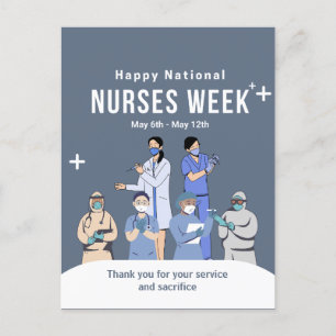 Customisable National Nurses Week Postcard