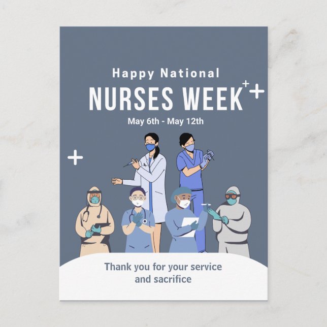 Customisable National Nurses Week Postcard (Front)