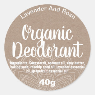 Customisable Natural Deodorant Label