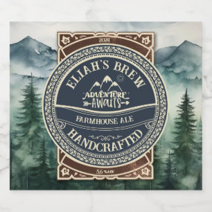 Customisable Nature Outdoors Themed Beer Labels