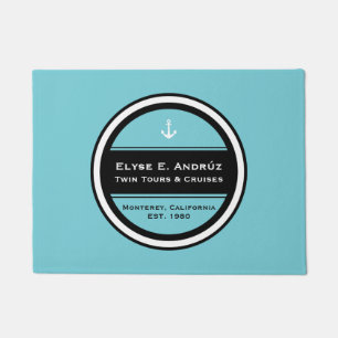 Customisable Nautical Anchor Circle Doormat