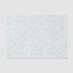 Customisable Nautical Green Pattern Design Tissue Paper