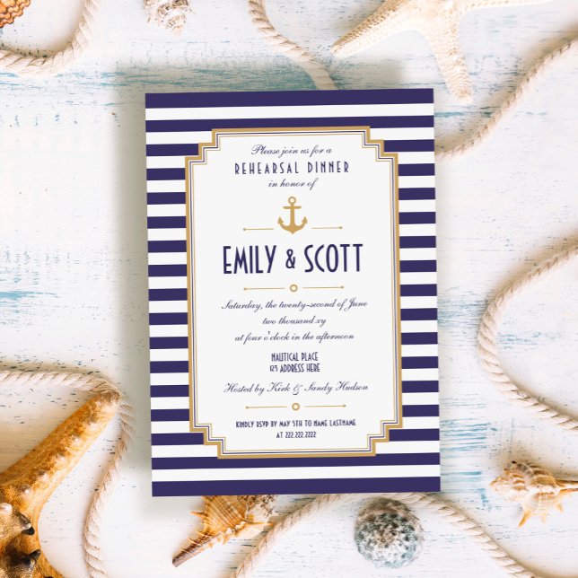 Customisable Nautical Rehearsal Dinner Invite (Creator Uploaded)