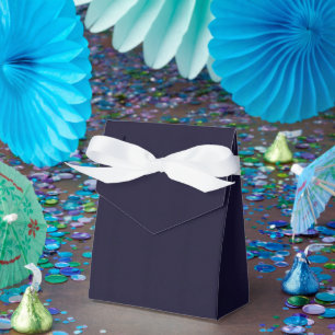 Customisable Navy Blue Simple Attractive Tent Favour Box