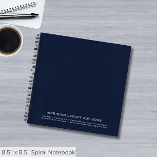 Customisable Navy Blue Square Notebook