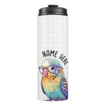 Customisable Nerdy Budgie Tumbler
