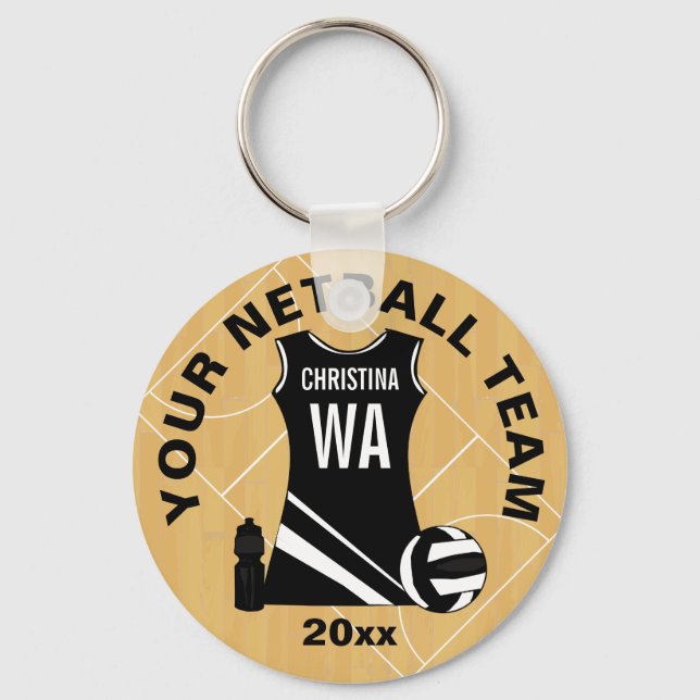 Customisable Netball V2 Key Ring (Front)