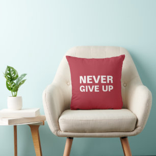 Customisable Never Give Up Never Surrender Square Cushion