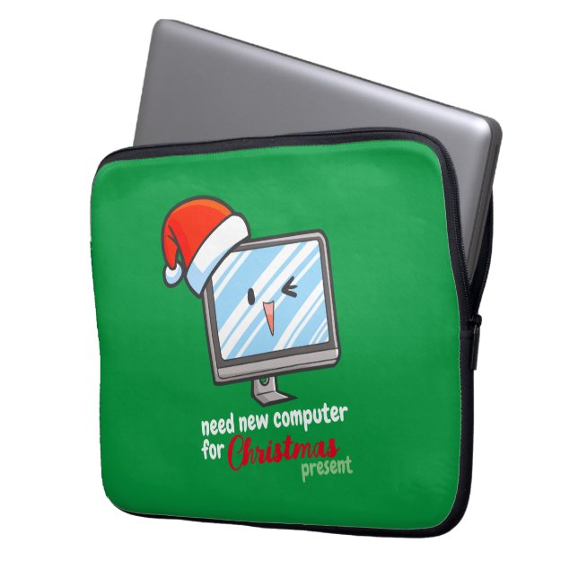 Customisable new christmas computer laptop sleeve (Front Left)