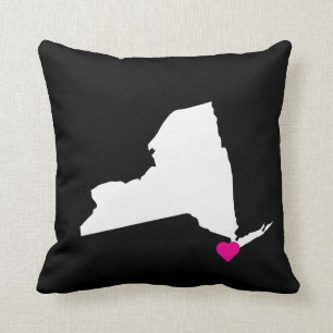 Customisable New York State Love Reversible Pillow