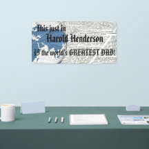 Customisable news headline world's greatest dad