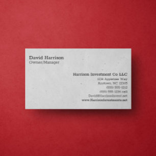 Customisable Nine Line Personalised Business Card