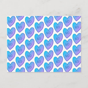 Customisable No Funny Candy Hearts Postcard
