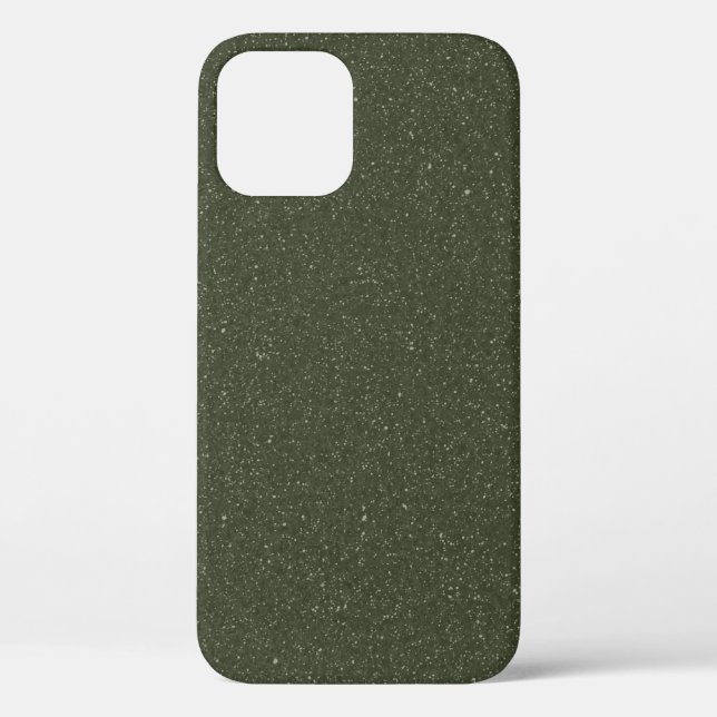 Customisable Noise-Effect Moss Green iPhone Case (Back)