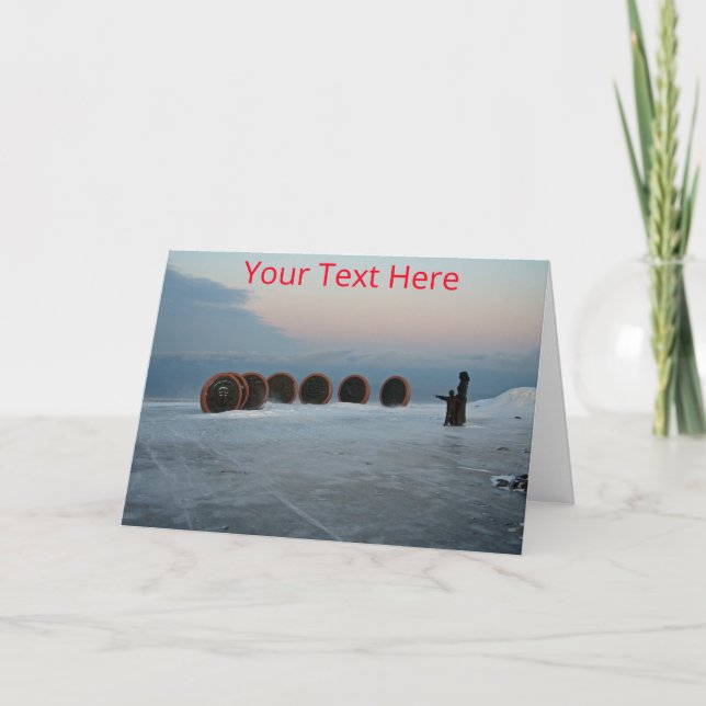 Customisable North Cape, Norway Card (Front)