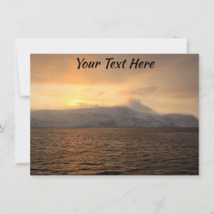 Customisable Norway winter coast Card