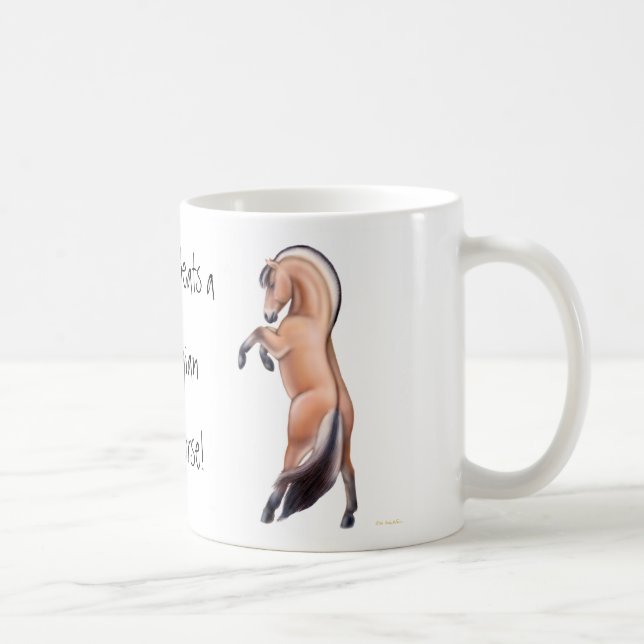 Customisable Norwegian Fjord Horse Mug (Right)