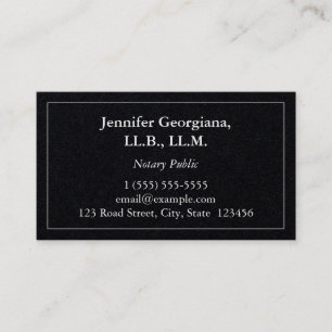Customisable Notary Public Business Card