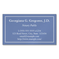 Customisable Notary Public Magnetic Business Card