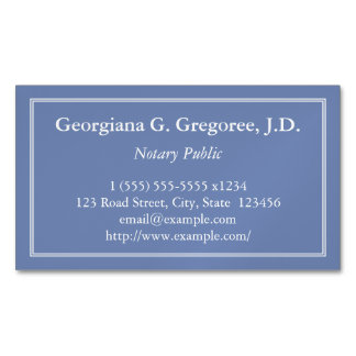 Customisable Notary Public Magnetic Business Card