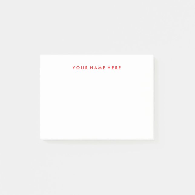 Customisable Note Stickie Pad in Red (Front)