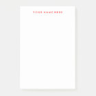 Customisable Note Stickie Pad in Red