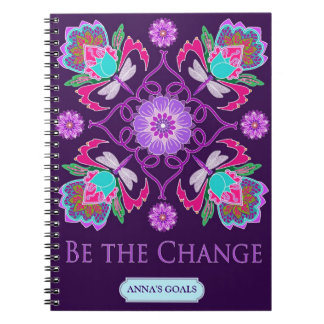 Customisable Notebook - Be The Change - Dragonfly