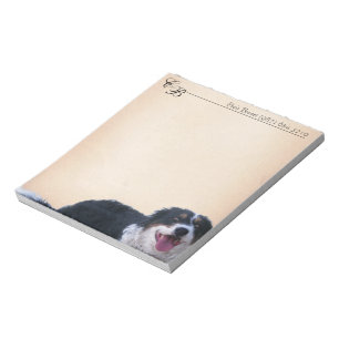 Customisable Notepad with Border Collie