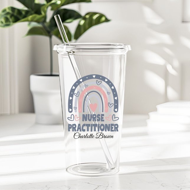 Customisable NP Nurse Practitioner Graduation Gift Acrylic Tumbler (Creator Uploaded)