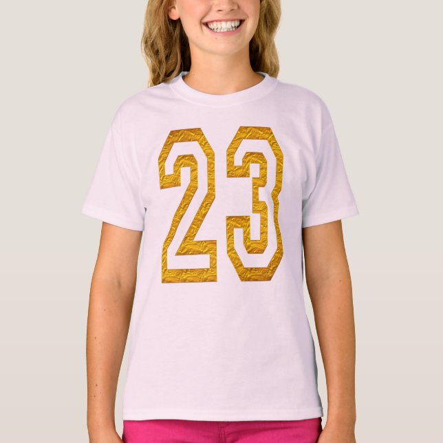 Customisable Number 23 tshirt design change number (Front)