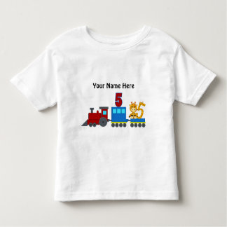 Customisable number 5 t-shirt train