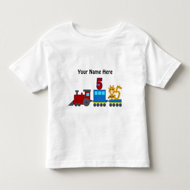 Customisable number 5  t-shirt train (Front)