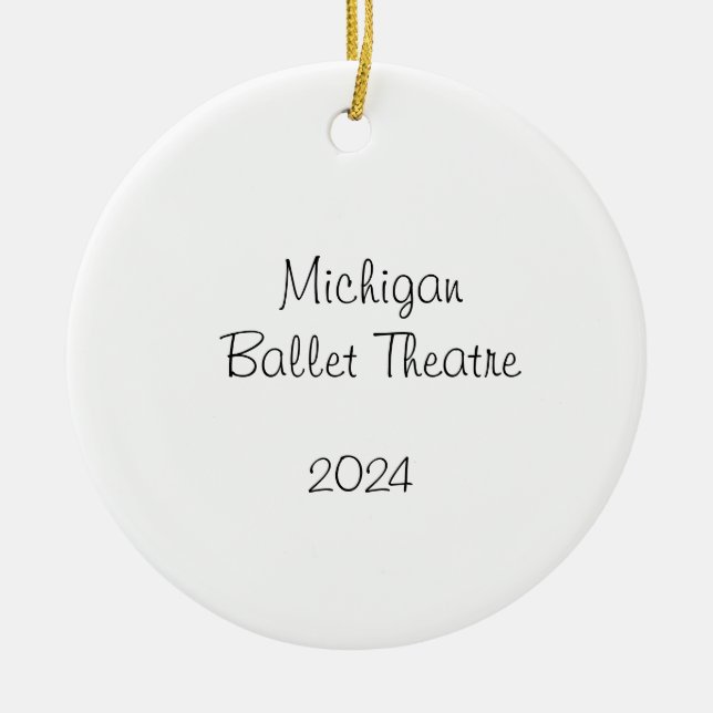 Customisable Nutcracker  Mum/Snow/Flowers/Marzi Ceramic Ornament (Front)