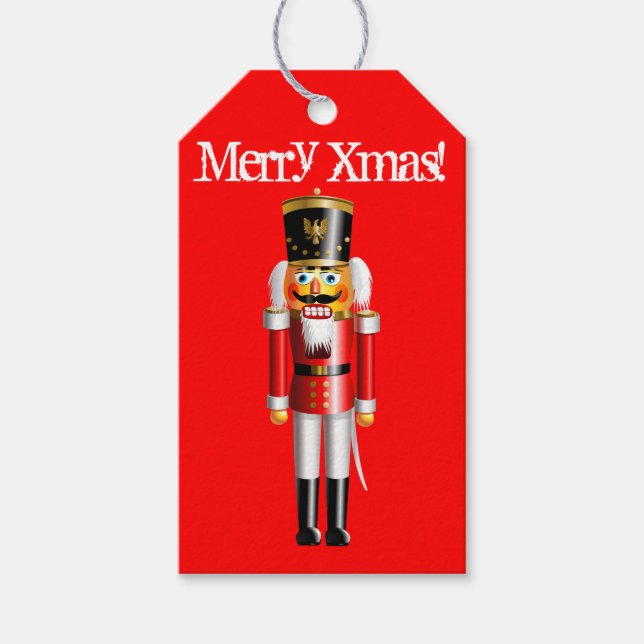 Customisable Nutcracker Toy-Soldier Gift Tags (Front)