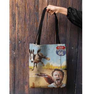 customisable, Oatman Donkey Route 66 Tote Bag