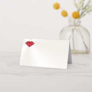 Customisable Off White Ruby Place Cards
