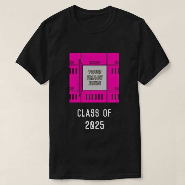 Customisable Open Locker Frame Bright Pink T-Shirt (Design Front)