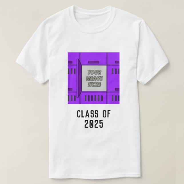Customisable Open Locker Frame Purple T-Shirt (Design Front)