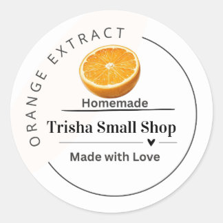 Customisable Orange Extract Label – Personalised