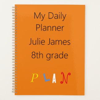 Customisable Orange planner