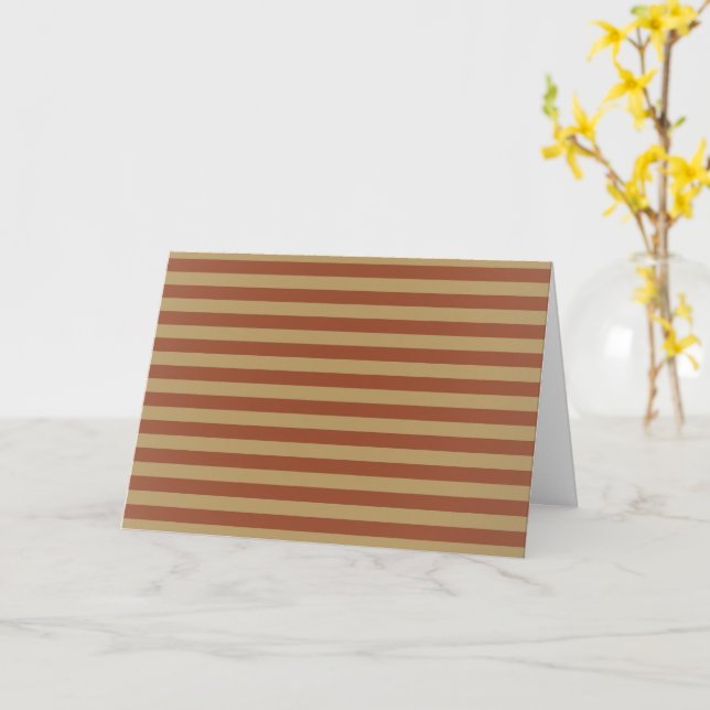 Customisable Orange Stripes Card (Yellow Flower)