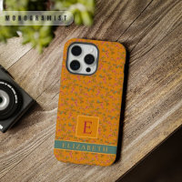 Customisable Orange Yellow Floral Bird Pink Flower
