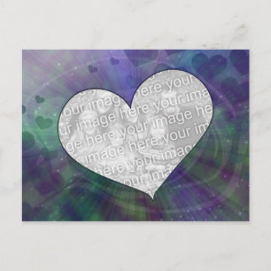 Customisable Orbit Heart Explosion Postcard