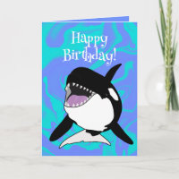 Customisable Orca Killer Whale  Birthday