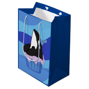 Customisable Orca Killer Whale Birthday Medium Gift Bag