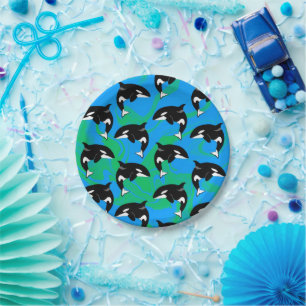 Customisable Orca Killer Whale Paper Plate