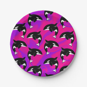 Customisable Orca Killer Whale  Paper Plate